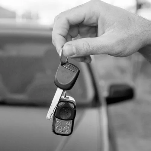 Person holding car keys